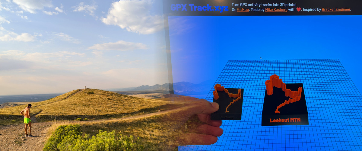 A photogenic running trail and a 3D printed model of the trail